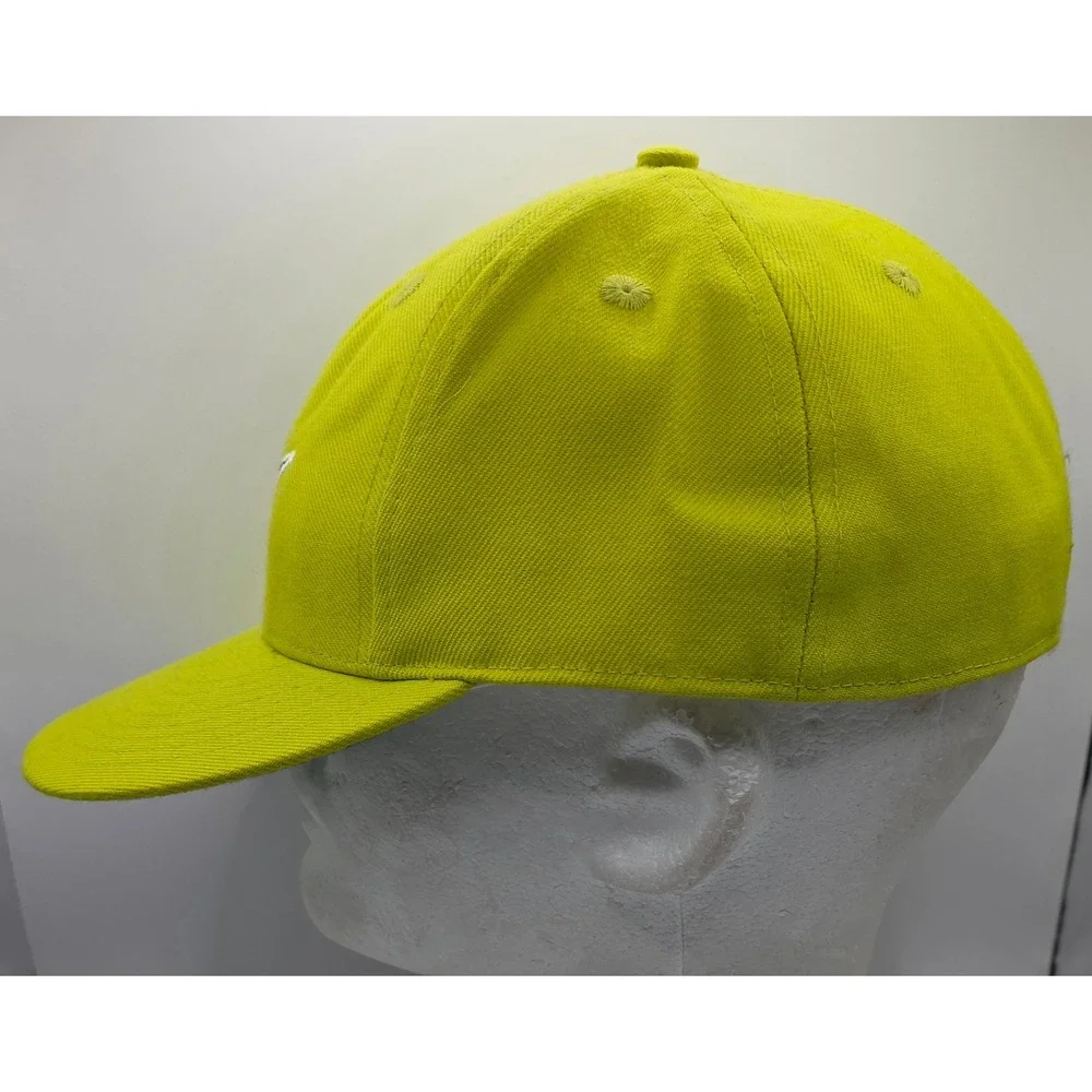 Nike‎ Classic Pro Fitted Baseball Cap Lime Green Hat Swoosh Logo Size 7 3/8